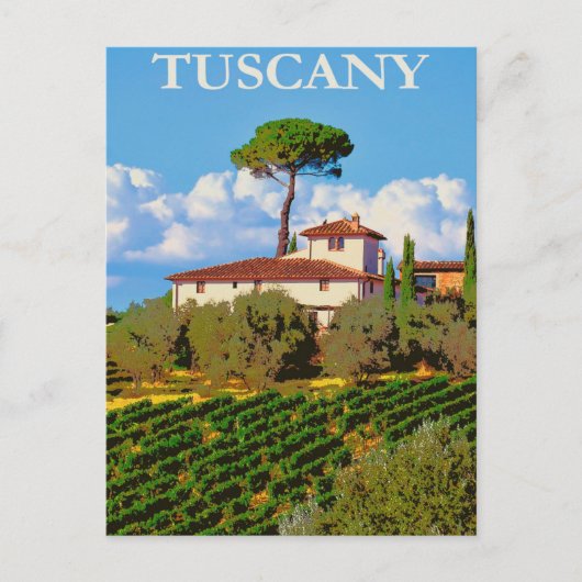 Toscane, Italië Vintage Travel Briefkaart (Voorkant)