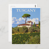 Toscane Italië Vintage Travel Briefkaart (Voorkant / Achterkant)