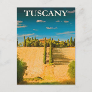 Toscane, Italië Vintage Travel Briefkaart
