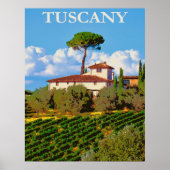Toscane, Italië Vintage Travel Poster (Voorkant)