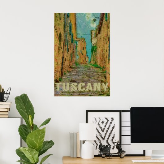 Toscane, Italië Vintage Travel Poster (Thuiskantoor)
