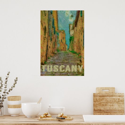 Toscane, Italië Vintage Travel Poster (Keuken)