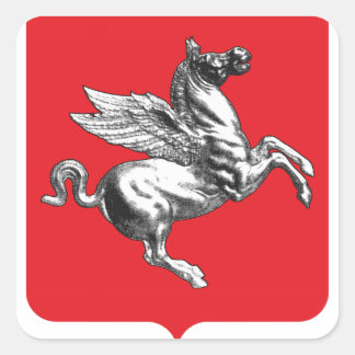 Toscane (Italië) Wapenschild Vierkante Sticker