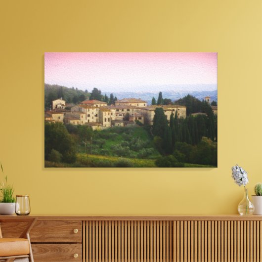 Toscane Italië Waterverf Effect Stretched Canvas (Insitu (Woonkamer))