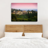 Toscane Italië Waterverf Effect Stretched Canvas Afdruk