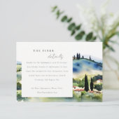 Toscane Italië Waterverf Landschap Weduwschap Deta Informatiekaartje (Staand voorkant)