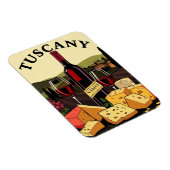 Toscane Italië Wijn en kaas Culinaire Reiskunst Magneet (Rechterzijde)