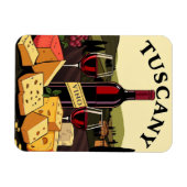 Toscane Italië Wijn en kaas Culinaire Reiskunst Magneet (Horizontaal)