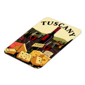 Toscane Italië Wijn en kaas Culinaire Reiskunst Magneet (Linkerzijde)