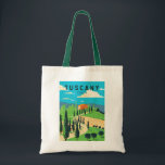 Toscane Italië Wijngaard Reizen Kunst Vintage Tote Bag<br><div class="desc">Kunstontwerp van de Toscane vector. De hoofdstad Florence is de thuisbasis van een aantal van de meest herkenbare Renaissance-kunst en -architectuur ter wereld,  waaronder het David-standbeeld van Michelangelo.</div>