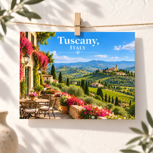 Toscane Italië Zonnig Wijngaard Platteland Ansicht Briefkaart