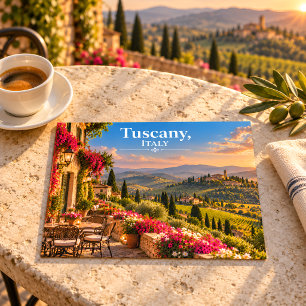 Toscane Italië Zonsondergang Wijngaard Landschap A Briefkaart