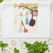 Toscane Kitchen - gereedschap op de flora. Theedoek (Gevouwen)