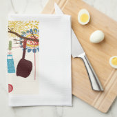 Toscane Kitchen - gereedschap op de flora. Theedoek (Quarter Fold)