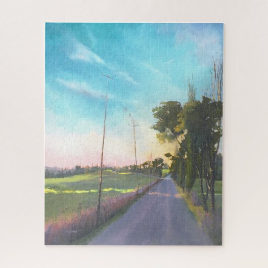 Toscane kleurrijke landschapsschilderingen legpuzzel (Verticaal)