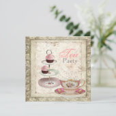 Toscane Land Vrijgezellenfeest Tea Party Uitnodigi Kaart (Staand voorkant)