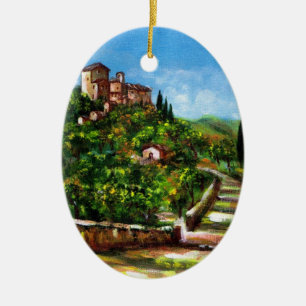 TOSCANE LANDSCHAP 3 KERAMISCH ORNAMENT