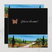 TOSCANE LANDSCHAP 4,geel groen zwart Kaart (Voorkant / Achterkant)