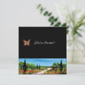 TOSCANE LANDSCHAP 4,geel groen zwart Kaart (Staand voorkant)