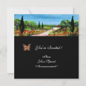 TOSCANE LANDSCHAP 4,geel groen zwart Kaart (Achterkant)