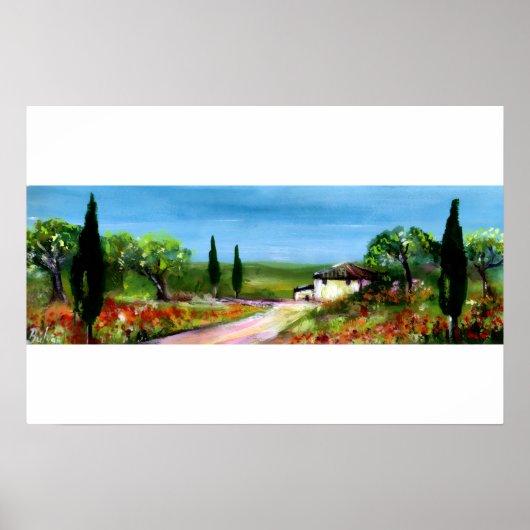 TOSCANE LANDSCHAP 4 POSTER (Voorkant)