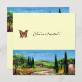 TOSCANE LANDSCHAP 5,geel groen vilt Kaart (Voorkant / Achterkant)