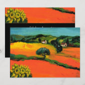 TOSCANE LANDSCHAP , blauw groen geel oranje Kaart (Voorkant / Achterkant)