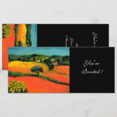 TOSCANE LANDSCHAP , blauw groen geel oranje Kaart (Voorkant / Achterkant)