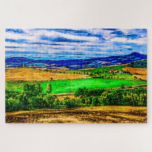 Toscane landschap. Italië. Legpuzzel (Horizontaal)