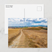 Toscane Landschap langs via Francigena, Italië Pos Briefkaart (Voorkant / Achterkant)