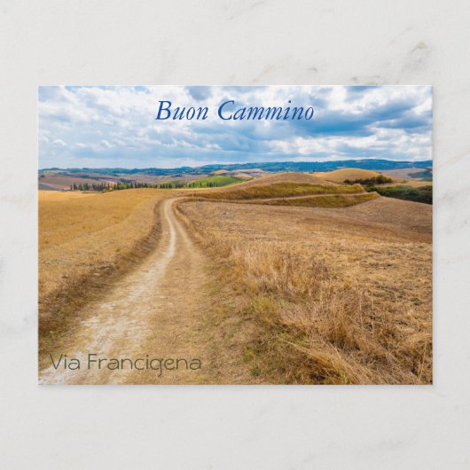 Toscane Landschap langs via Francigena, Italië Pos Briefkaart (Voorkant)
