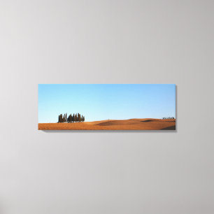 Toscane landschap met cipressen panorama canvas afdruk