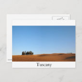Toscane-landschap met cypersbomen, tekstbriefkaart briefkaart (Voorkant / Achterkant)