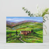 TOSCANE LANDSCHAP MET GROENE HEUVELS KAART (Staand voorkant)