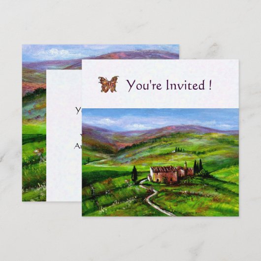 TOSCANE LANDSCHAP MET GROENE HEUVELS KAART (Voorkant / Achterkant)