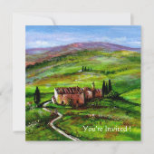 TOSCANE LANDSCHAP MET GROENE HEUVELS KAART (Voorkant)