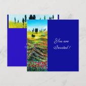 TOSCANE LANDSCHAP MET KLAPROZEN ,blauw Kaart (Voorkant / Achterkant)