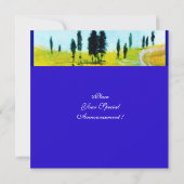TOSCANE LANDSCHAP MET KLAPROZEN ,blauw Kaart (Achterkant)
