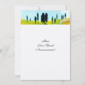 TOSCANE LANDSCHAP MET KLAPROZEN ,wit Kaart (Achterkant)