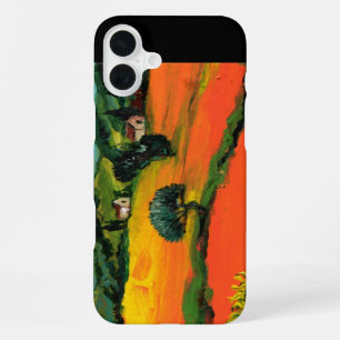 TOSCANE LANDSCHAP MET ZONNEBLOEMEN iPhone 16 PLUS HOESJE