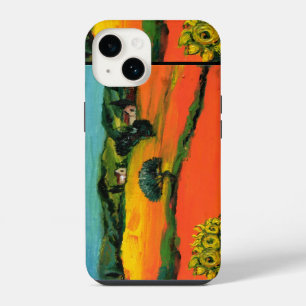 TOSCANE LANDSCHAP MET ZONNEBLOEMEN iPhone 14 HOESJE