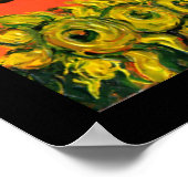 TOSCANE LANDSCHAP MET ZONNEBLOEMEN POSTER (Hoek)