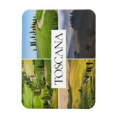 Toscane landschappen reizen fotocollage magneet (Verticaal)