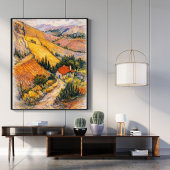 Toscane landschapskunst | landschapschilderij afdr poster