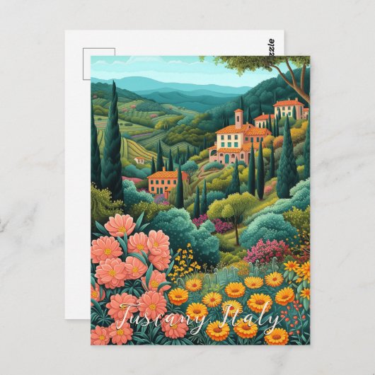Toscane Landschapsschilderij | Italië Reizen | Kun Briefkaart (Voorkant / Achterkant)