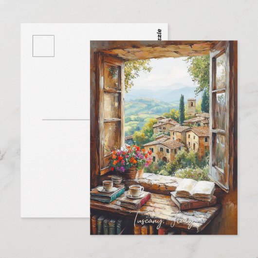 Toscane Landschapsschilderij | Italië Reizen | Kun Briefkaart (Voorkant / Achterkant)
