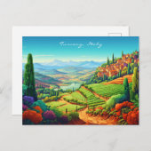 Toscane Landschapsschilderij | Italië Reizen | Kun Briefkaart (Voorkant / Achterkant)