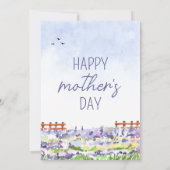 Toscane Lavendel Waterverf Moederdag Brunch Kaart (Achterkant)