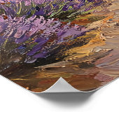 Toscane lavendelveld met stenen huisje poster (Hoek)