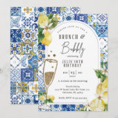 Toscane Lemon thema uitnodiging van de dag (Voorkant / Achterkant)